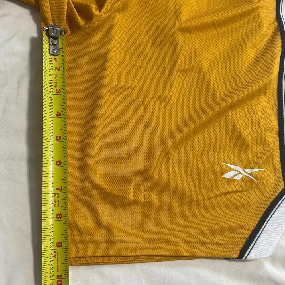 Reebok Mens WOR Mesh Shorts Bright Ochre Yellow Athletic Basketball HS6627 Small